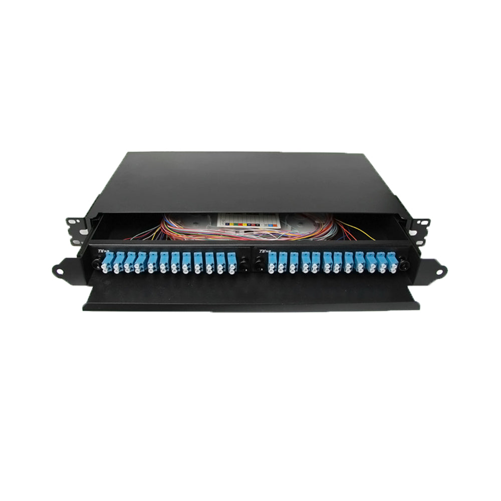 Boîtier Fibre Optique STALFLEX 1U 19" - 12x Duplex LC/PC - Acier - 7