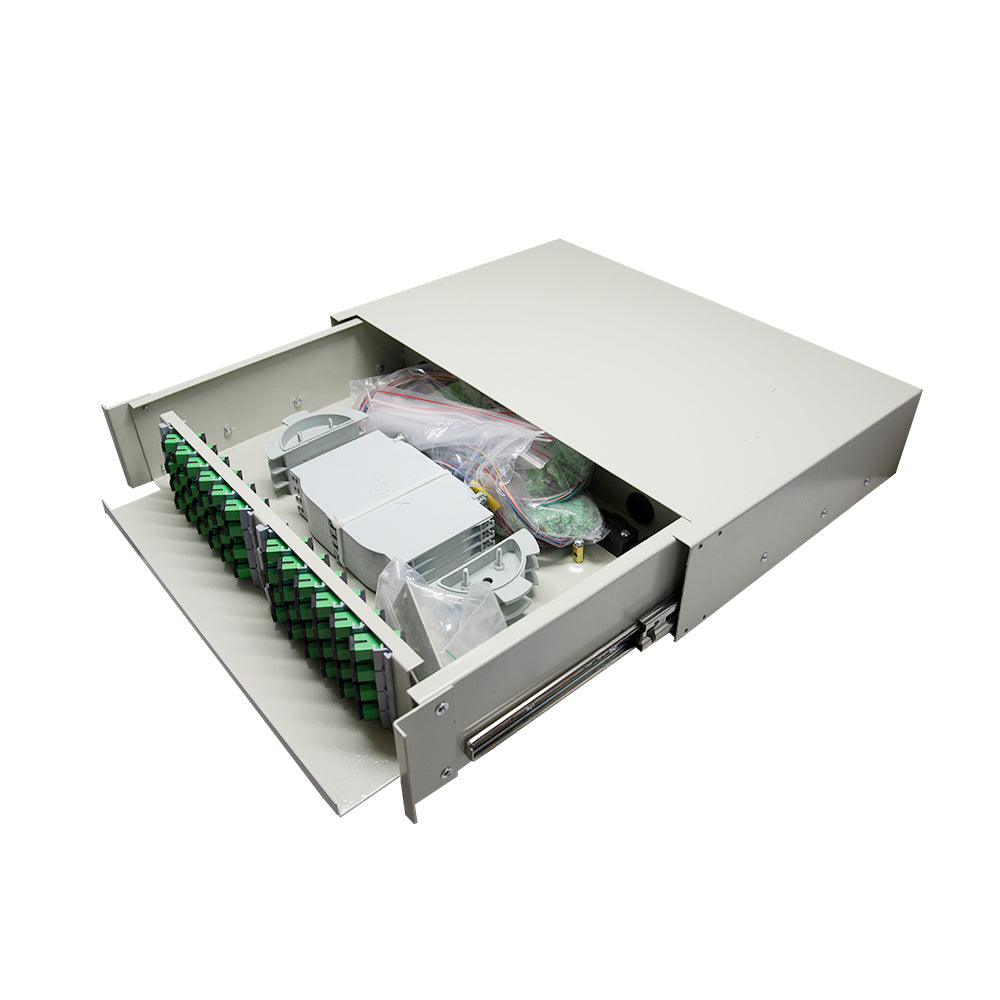 Optic Measure Rack FTTH Optical Distribution Frame 19 Inch Rack Mounted ODF 1U 2U 3U 24 4 ...