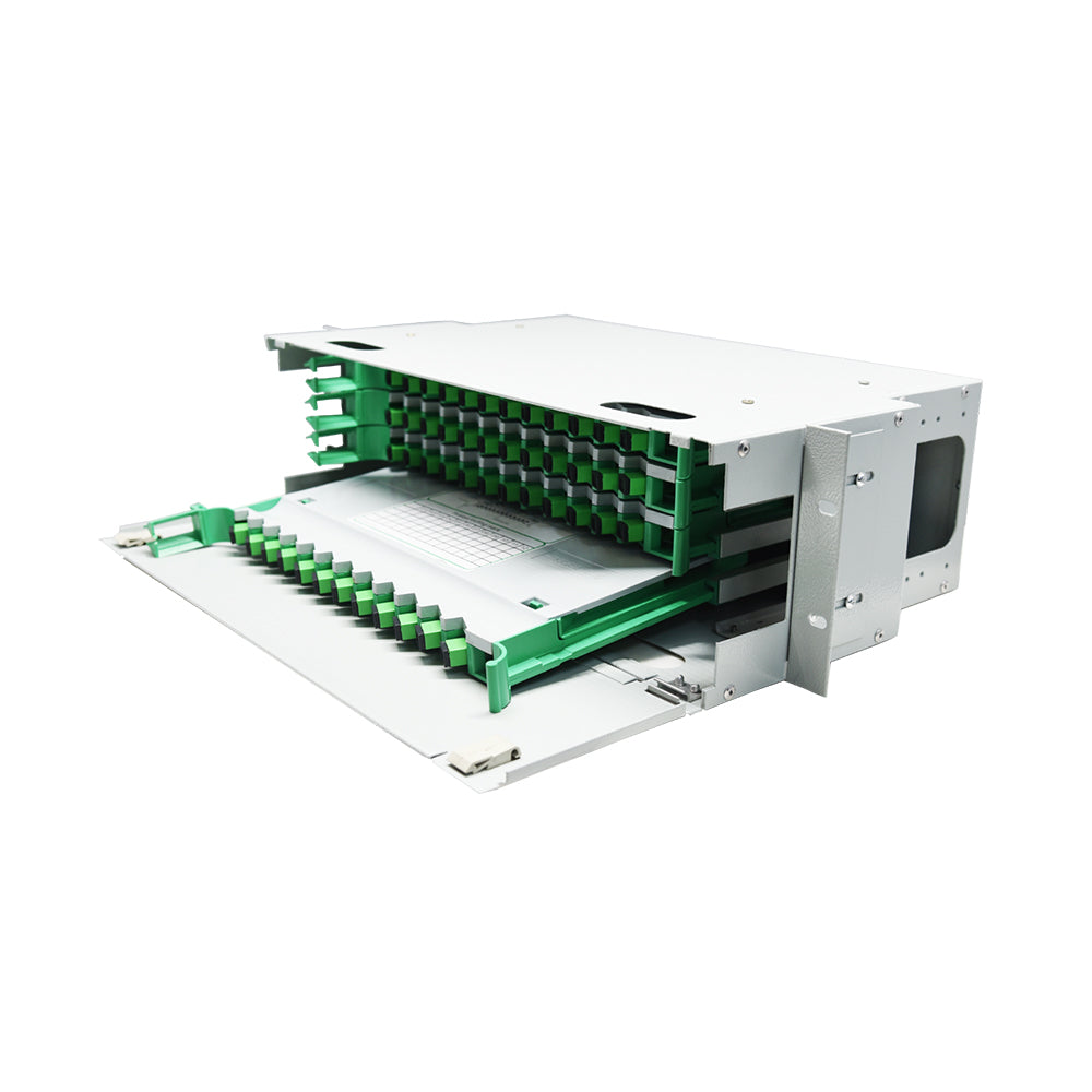 Optic Measure Rack FTTH Optical Distribution Frame 19 Inch Rack Mounted ODF 2U 48 Cores F ...