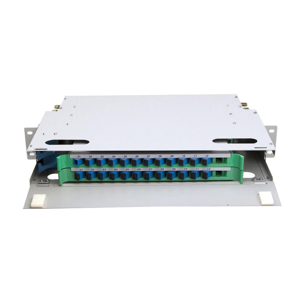 FTTH Optical Distribution Frame 19 Inch Rack Mounted ODF 2U 24 Cores F ...