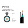 Cable de Fibra Óptica Fig8 GYXTC8S, con mensajero metálico, G652D 