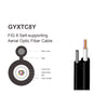 Cable de Fibra Óptica Fig8 GYXTC8Y, con mensajero metálico, G652D 