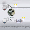 SP-10 coaxial Surge Protector, 2pcs Lightning Arrester,for Cable TV and Satellite Antenna,Low Loss (5-2400MHz)