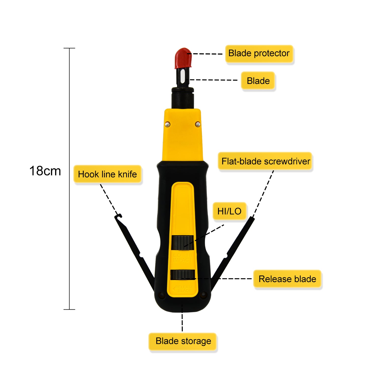 Punch Down Impact Tool with 110 Blade and Blade Storage,Impact Termina –  CatvScope