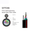 Cable de Fibra Óptica GYTC8S Fig8, con mensajero metálico, G652D 