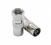 Pure copper F Male to RCA Female Connector Coaxial Coax Adapter