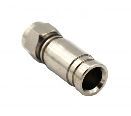 conector macho tipo F de alta frequência para torção RG6 no cabo coaxial coaxial 