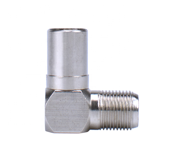 brass right angle F female to PAL male connector