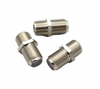 Buena calidad Conector hembra a hembra F coaxial RF de latón plateado 