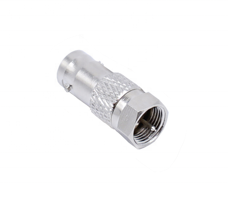 High frequency full brass RF Coaxial F Male To BNC Female Connector Adapter