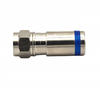 Compresión del conector macho F de latón para cable coaxial RG6 