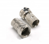 Conector RF de material de cobre tipo F conector macho para torção RG58 no cabo coaxial coaxial 