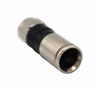 crimpagem de conector macho RF coaxial F banhado a níquel de latão para cabo coaxial RG58 