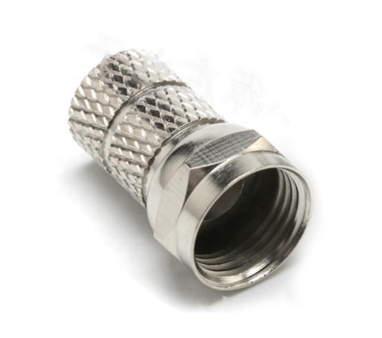 Copper material RF Connector F Type Male Connector for RG58 Twist on Coax Coaxial Cable