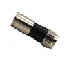 crimpagem de conector macho RF coaxial F banhado a níquel de latão para cabo coaxial RG58 