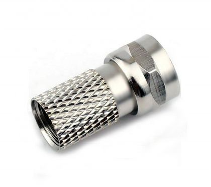 high-frequency Rf Coaxial F type male Connector Twist On RG6 Cable