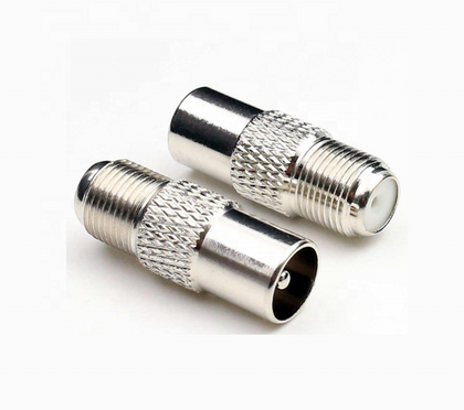 High frequency Straight F Female to RCA Male Connector Coaxial Coax Adapter