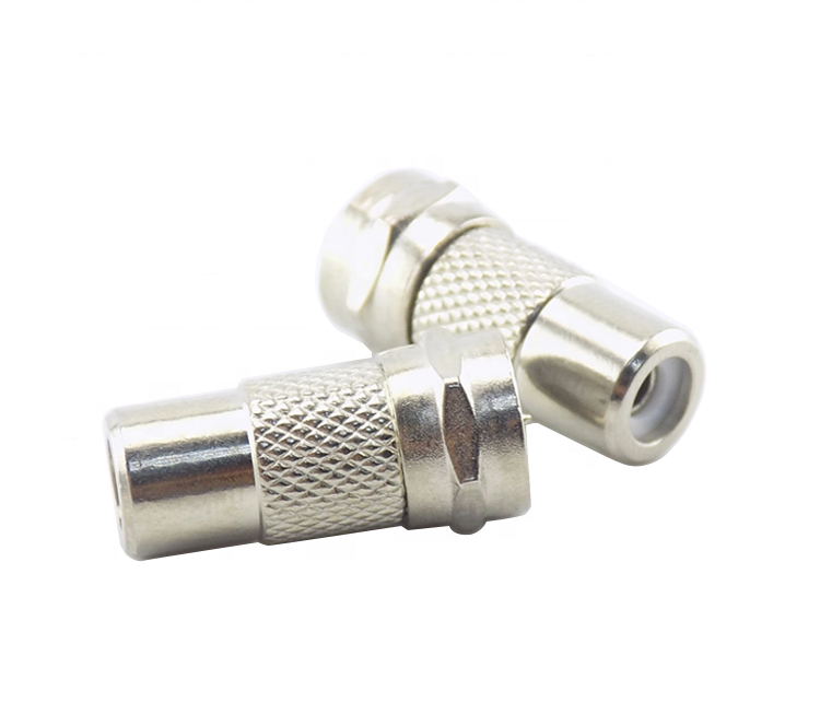 F Male to RCA Female Connector Coaxial Adapter