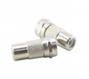 Adaptador coaxial conector F macho a RCA hembra 