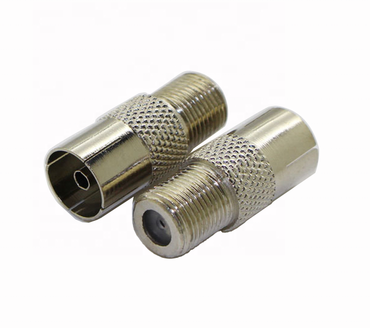 full brass F Female Jack to TV PAL Female Jack Coaxial Connector Adapter
