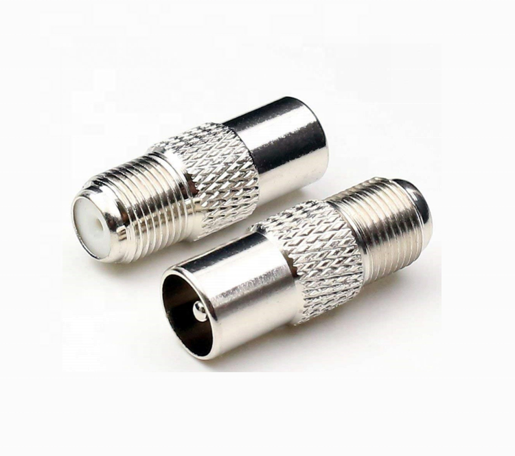 High frequency Straight F Female to RCA Male Connector Coaxial Coax Adapter