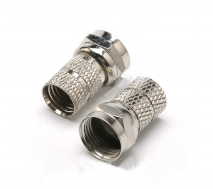 Conector RF de material de cobre tipo F conector macho para torção RG58 no cabo coaxial coaxial 