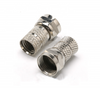 Conector RF de material de cobre tipo F conector macho para torção RG58 no cabo coaxial coaxial 