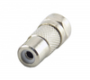 Adaptador coaxial de conector F macho para RCA fêmea 