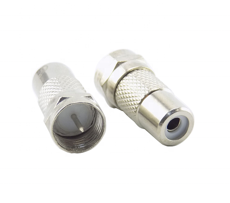F Male to RCA Female Connector Coaxial Adapter