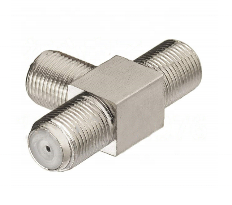 high-frequency brass three female T type f connector