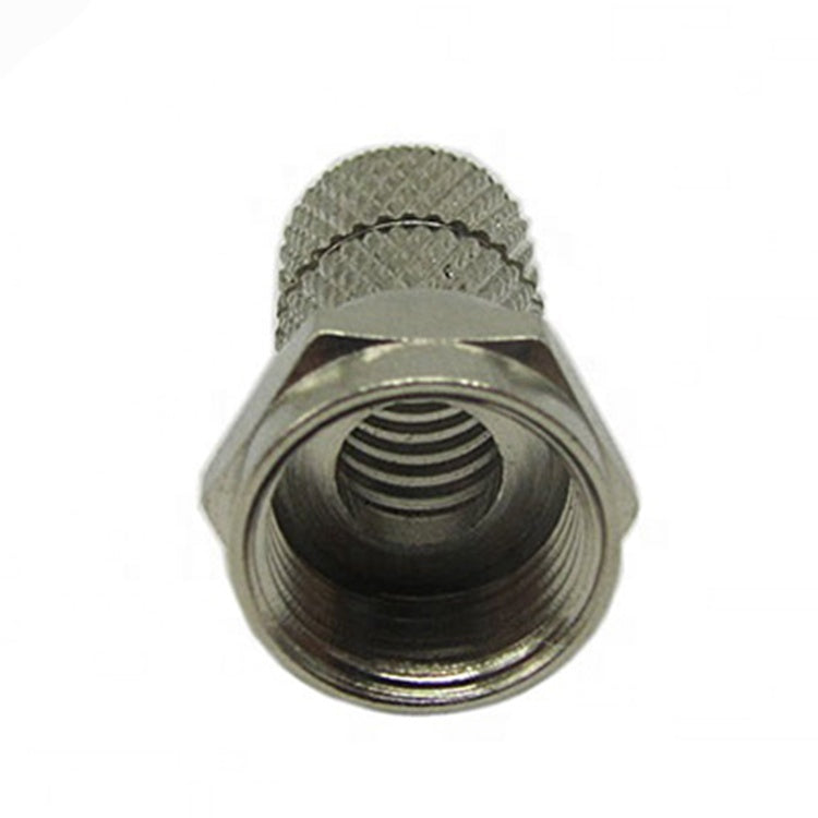 RF coaxia RG6 F male Connector with big nut nickel plating
