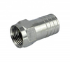 Conector de crimpagem de plugue macho coaxial RF de latão para cabo RG6 