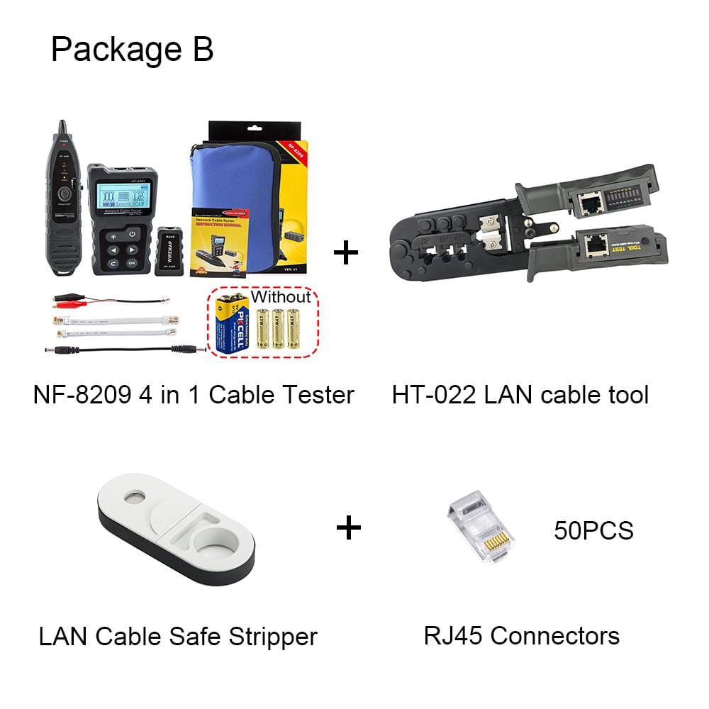 NF-8209 LCD Network Cable Tester Wire Tracker PoE Checker Inline PoE Voltage