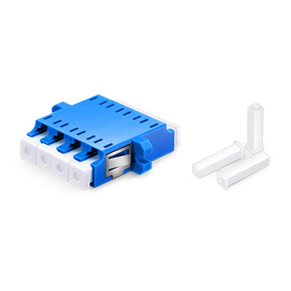 (50PCS ) LC/UPC to LC/UPC Quad Single Mode Plastic Fiber Optic Adapter ...
