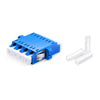 catvscope (50PCS ) LC/UPC to LC/UPC Quad Single Mode Plastic Fiber Optic Adapter  /Coupler with Flange