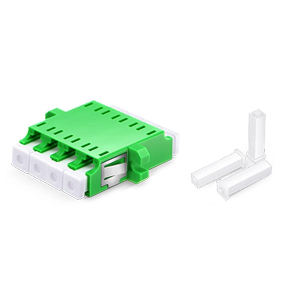 catvscope (50PCS ) LC/UPC to LC/UPC Quad Single Mode Plastic Fiber Optic Adapter  /Coupler with Flange