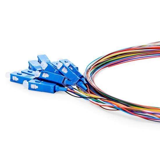 catvscope SC/UPC 12 Fibers Single Mode Unjacketed Color-Coded Fiber Optic Pigtail