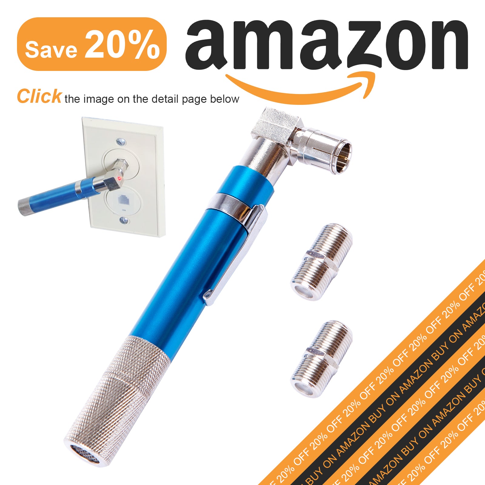 20% OFF Buy on Amazon Coaxial Pocket Toner Pocket Continuity Tester(Tracer) and Toner with Light&Buzzer